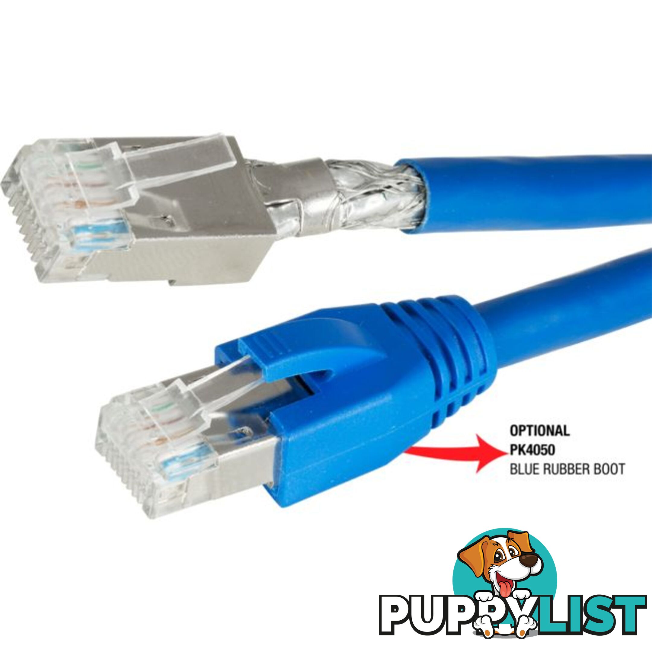 PK3940 SSTP CAT6 8P8C MODULAR PLUG SOLID SHIELDED RJ45