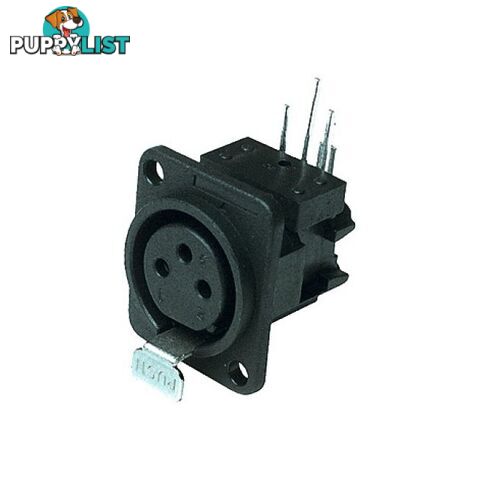 PD5364 3 PIN 90 DEGREE PCB PANEL XLR SOCKET POLYESTER SQUARE