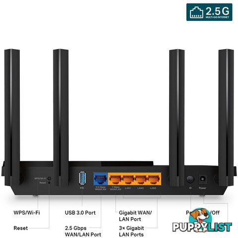 AX55PRO ARCHER AX3000 WIFI6 ROUTER 2.5G