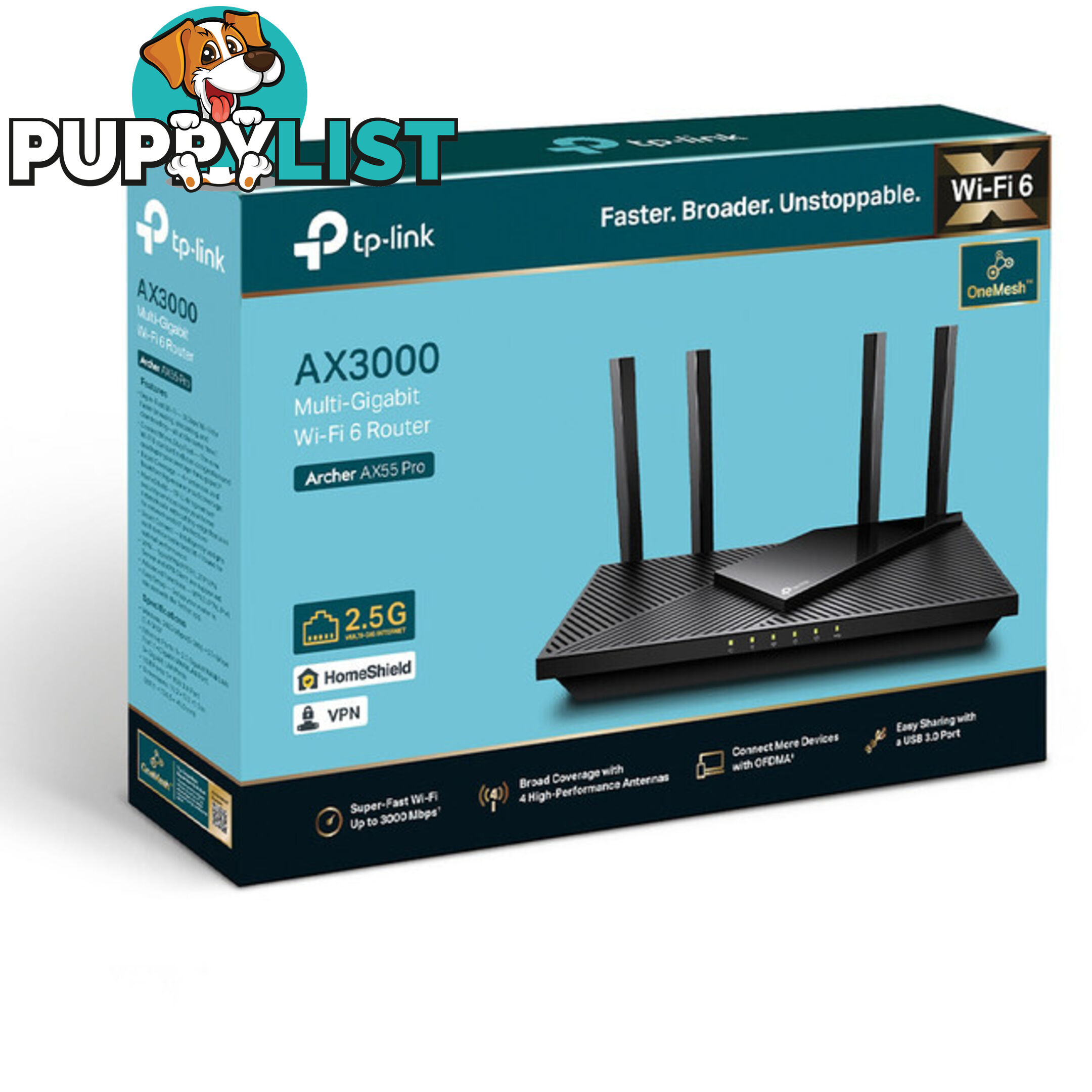 AX55PRO ARCHER AX3000 WIFI6 ROUTER 2.5G