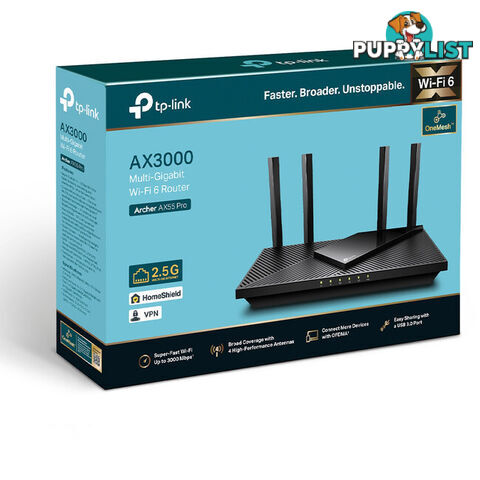 AX55PRO ARCHER AX3000 WIFI6 ROUTER 2.5G