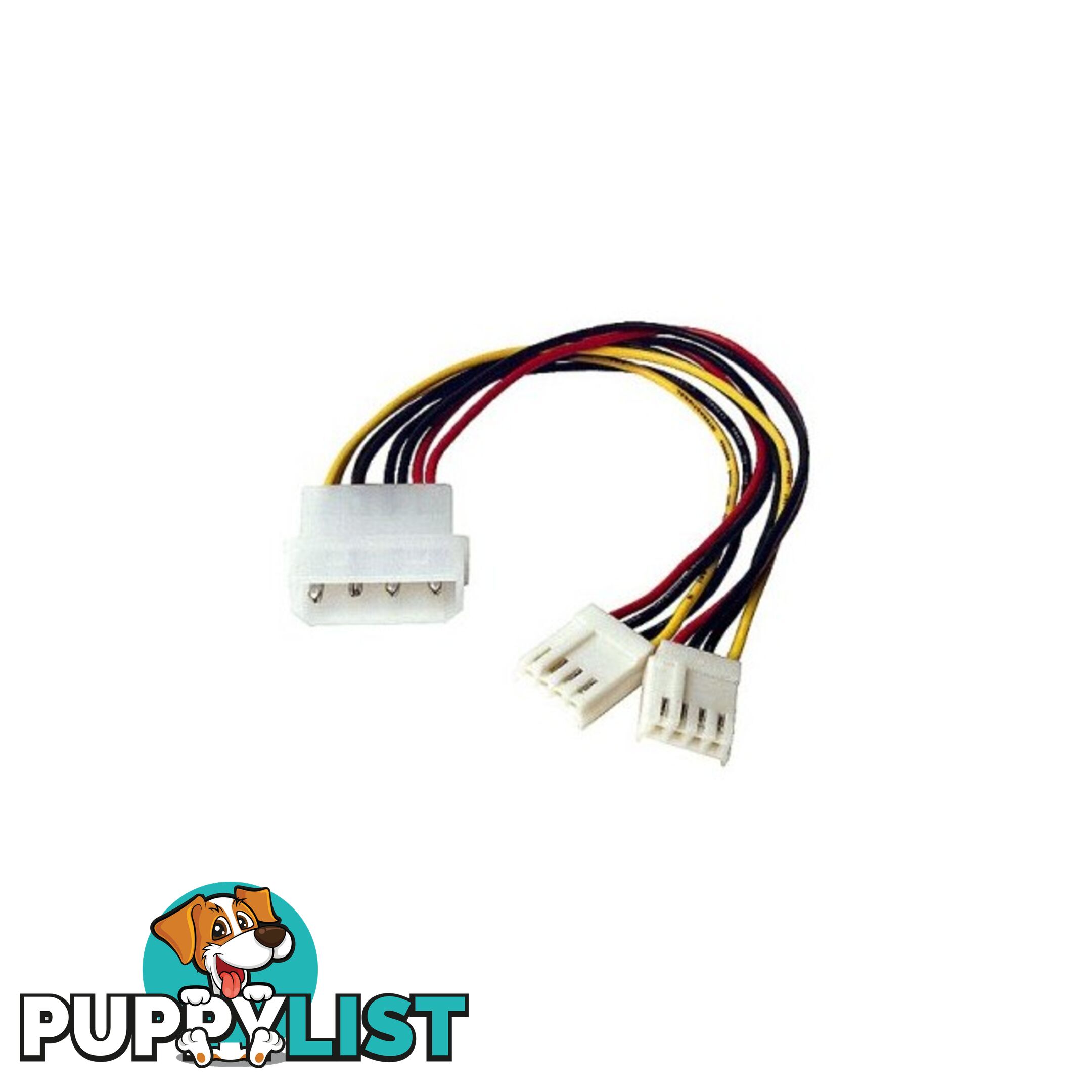 LC6415 MOLEX M5 PLUG TO 2X F3 PLUGS COMPUTER POWER LEAD (LC7011)