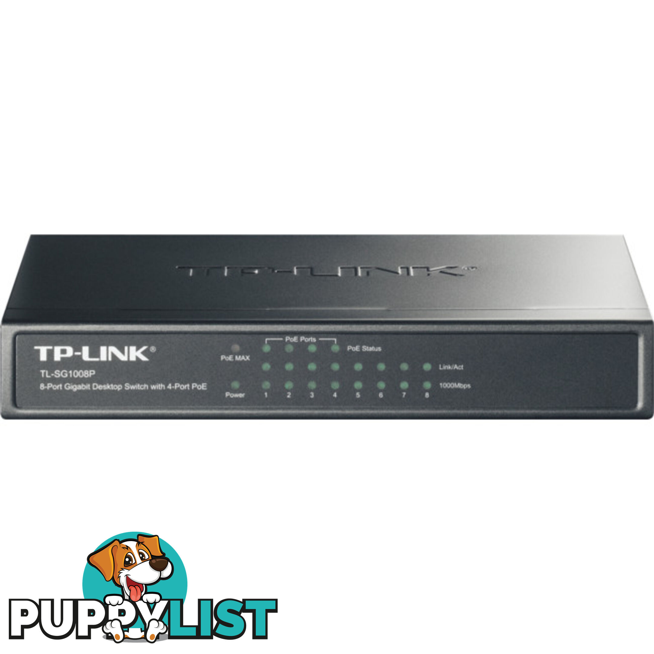 TLSG1008P 8 PORT 53W POE+ GIGABIT SWITCH 4 POE+ PORTS