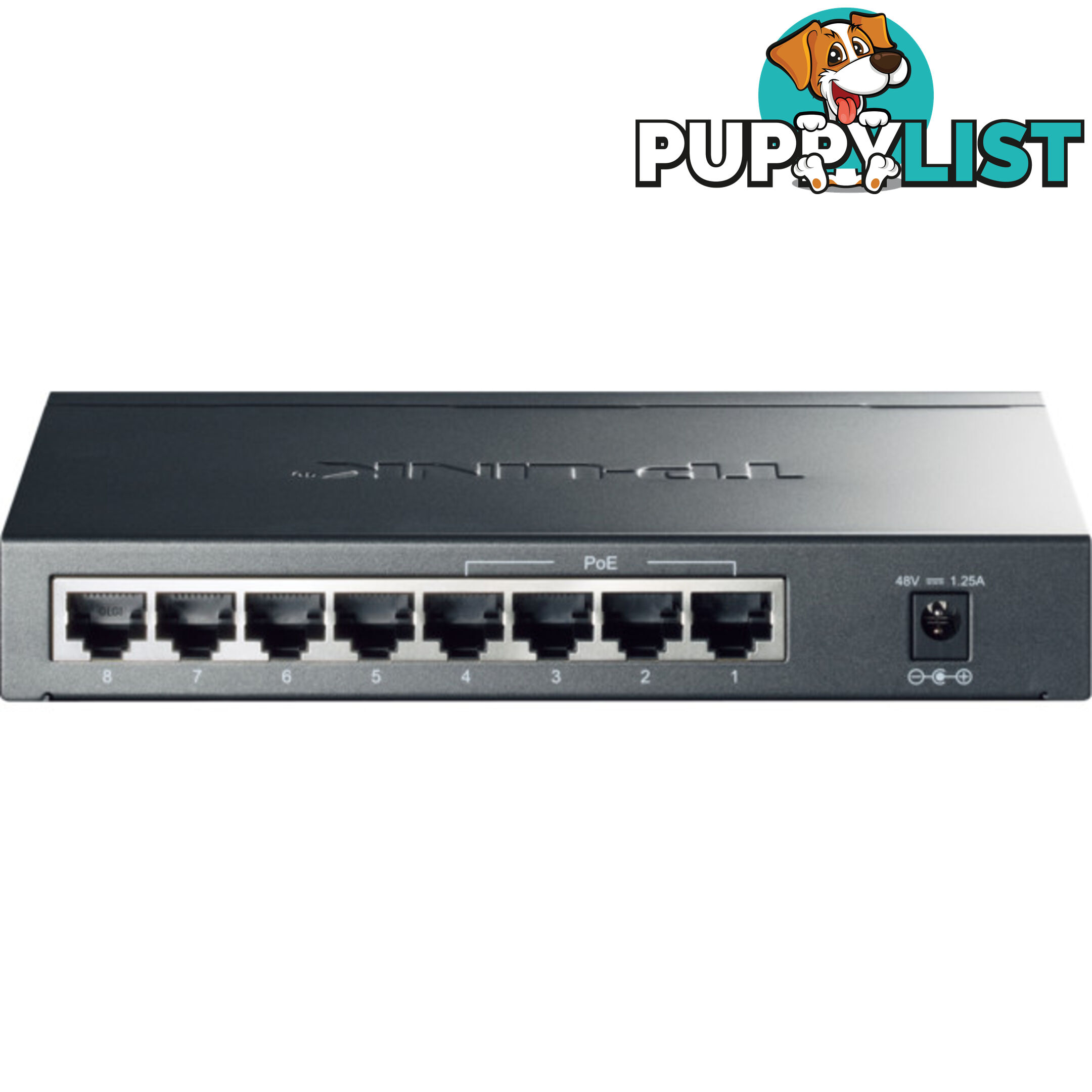 TLSG1008P 8 PORT 53W POE+ GIGABIT SWITCH 4 POE+ PORTS