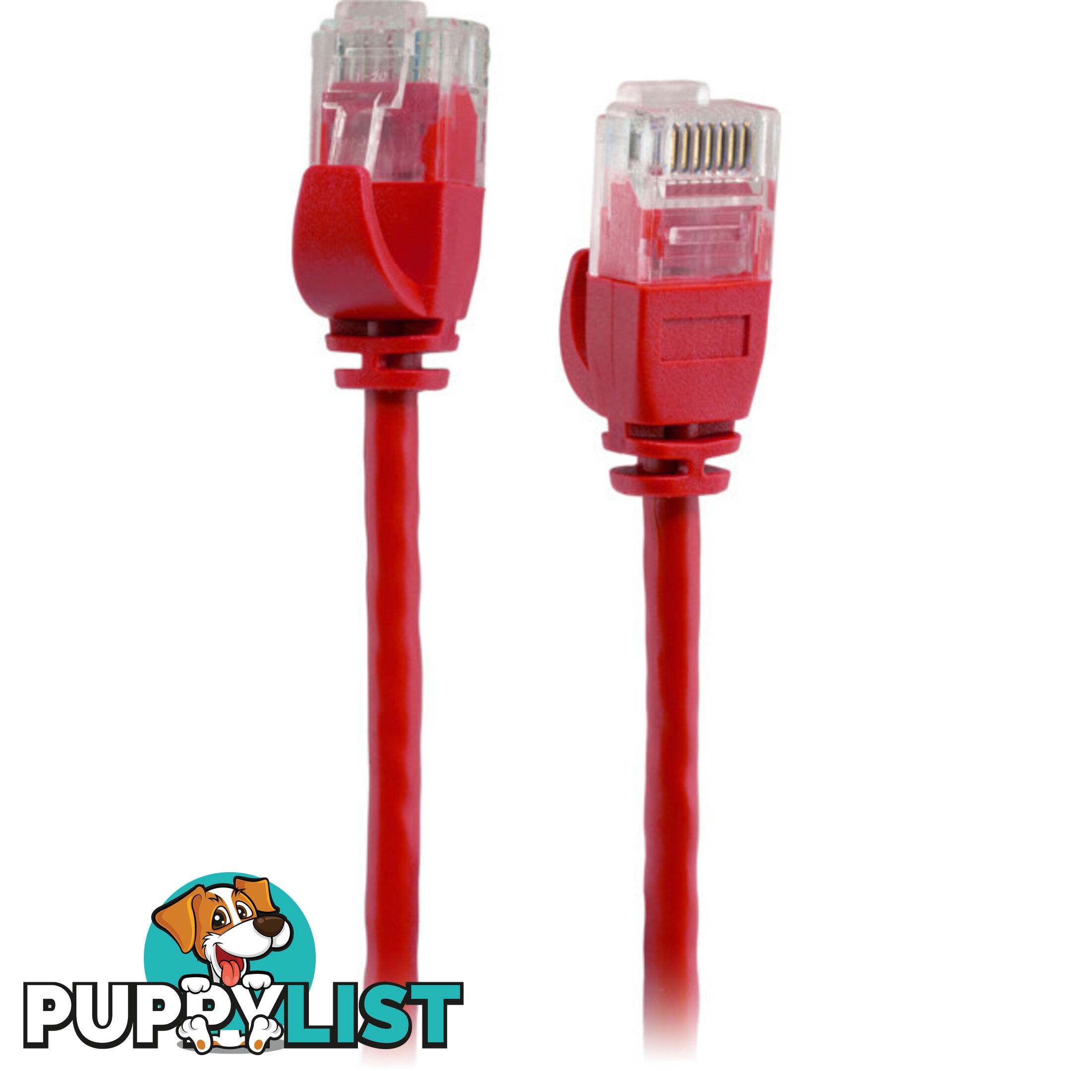 LC6SL0100RD 1M SLIM CAT6 PATCH LEAD RED ULTRA THIN