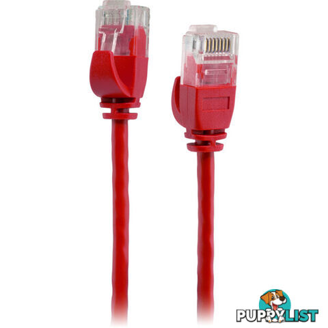 LC6SL0100RD 1M SLIM CAT6 PATCH LEAD RED ULTRA THIN