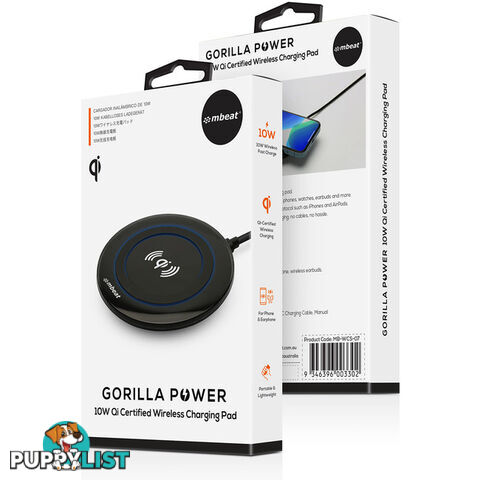 WCS07 10W QI WIRELESS CHARGING PAD GORILLA POWER