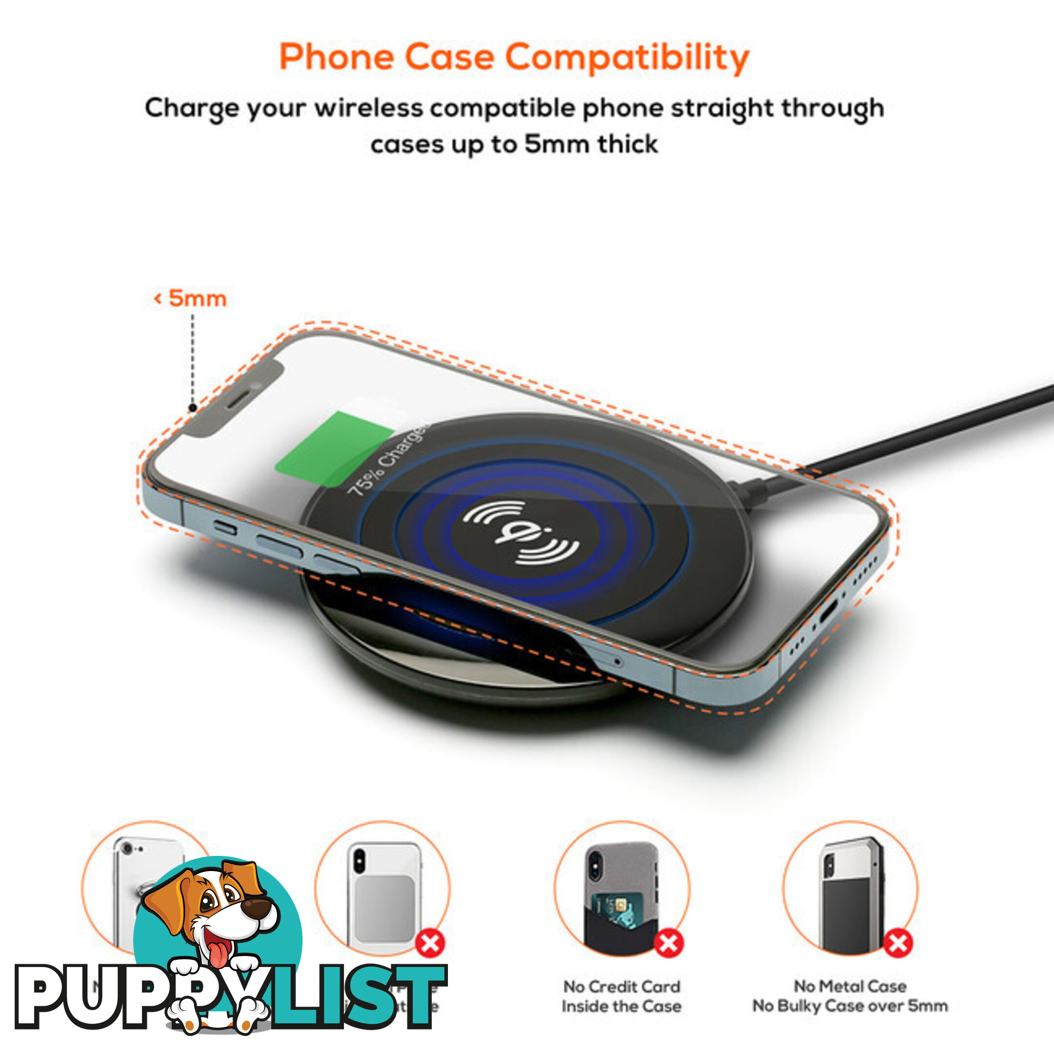 WCS07 10W QI WIRELESS CHARGING PAD GORILLA POWER