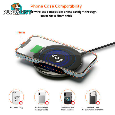 WCS07 10W QI WIRELESS CHARGING PAD GORILLA POWER