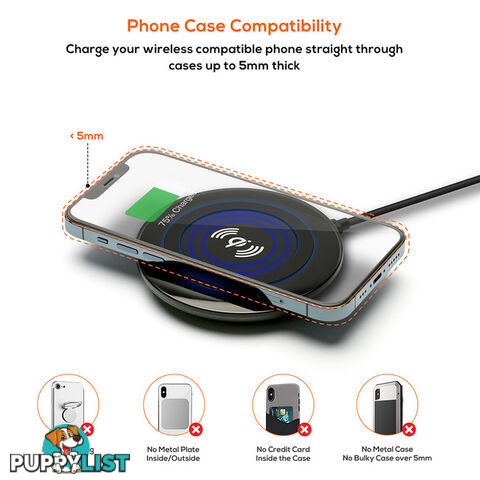 WCS07 10W QI WIRELESS CHARGING PAD GORILLA POWER