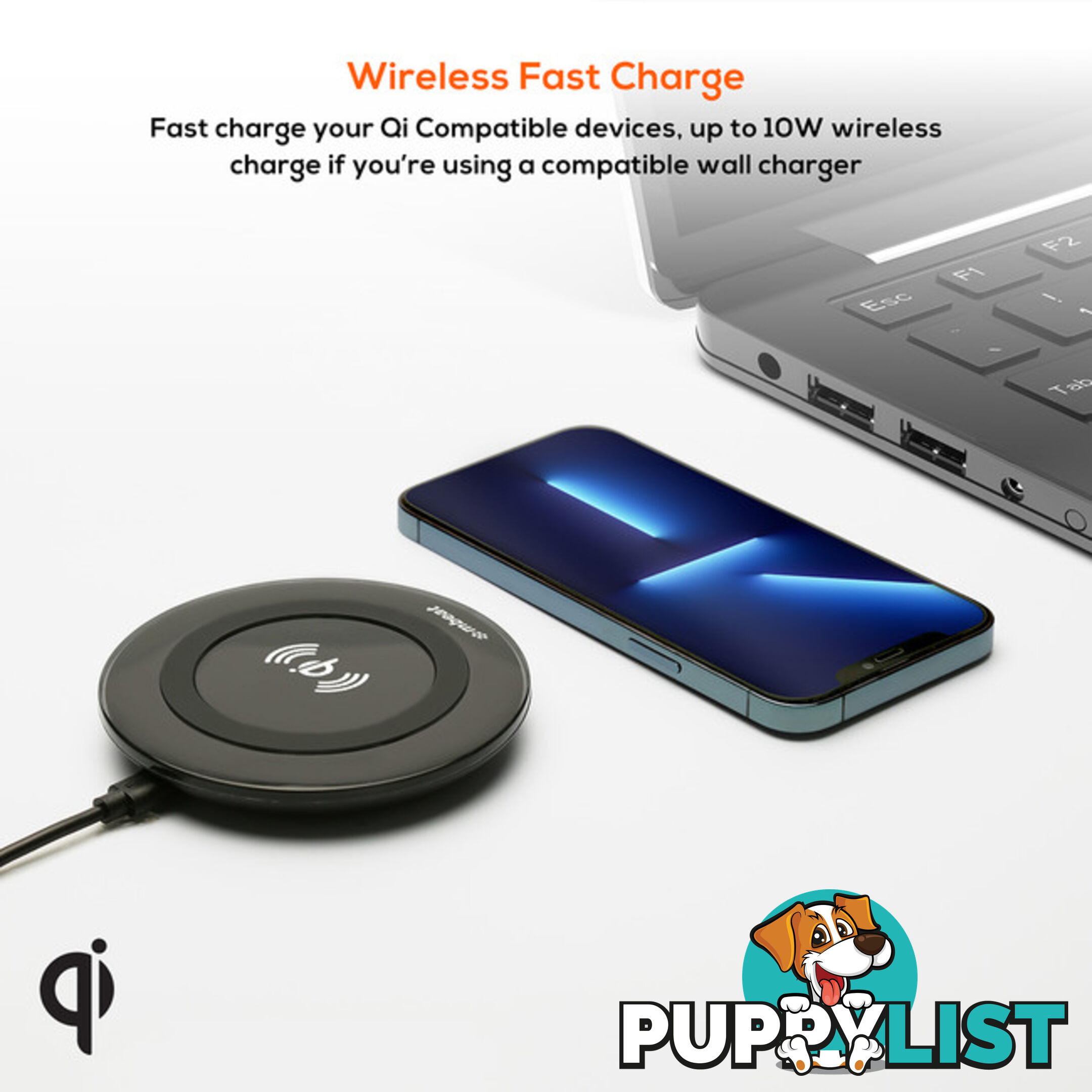 WCS07 10W QI WIRELESS CHARGING PAD GORILLA POWER