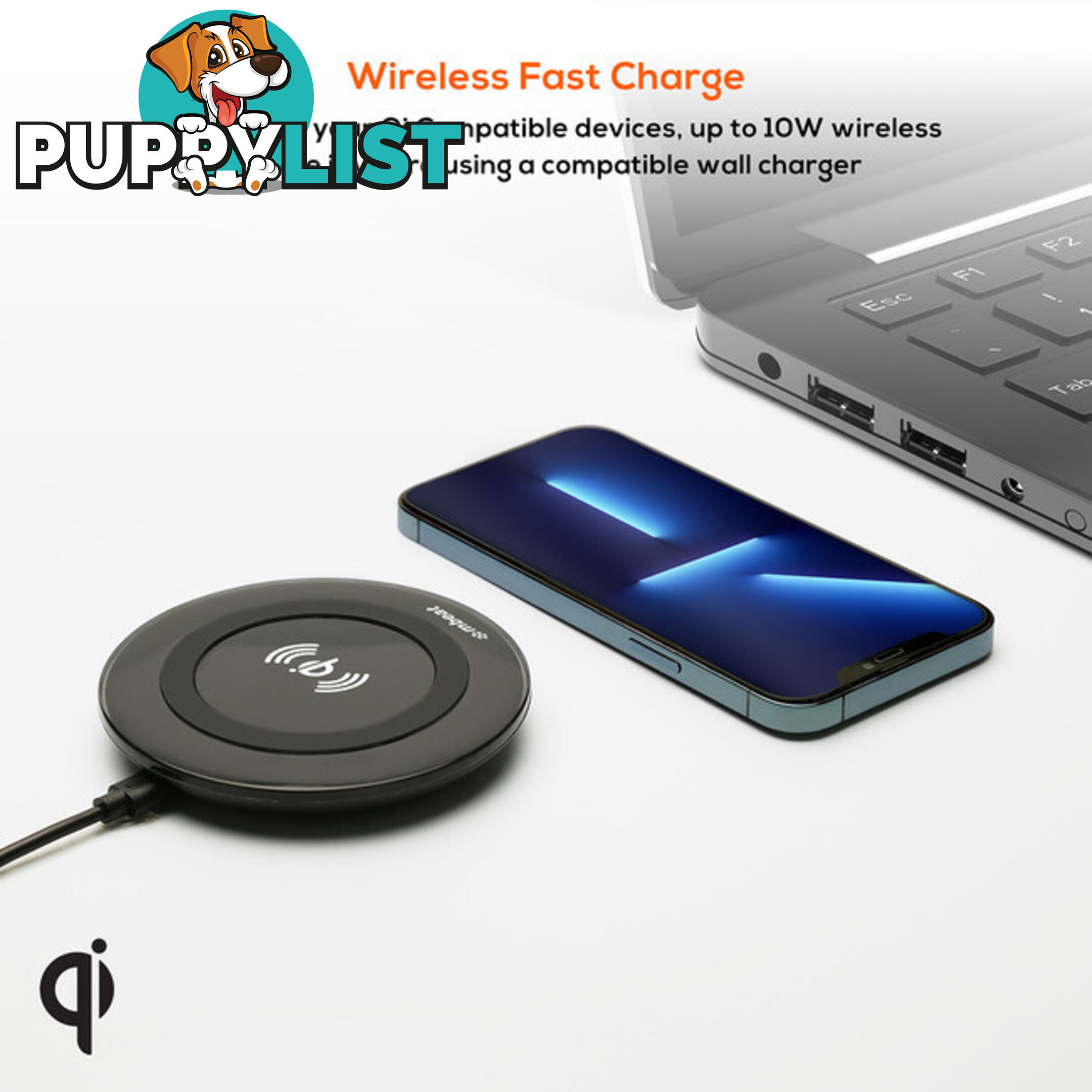 WCS07 10W QI WIRELESS CHARGING PAD GORILLA POWER