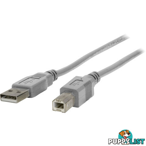 LC7210 3M USB-A PLUG TO USB-B PLUG LEAD USB2.0 - GREY