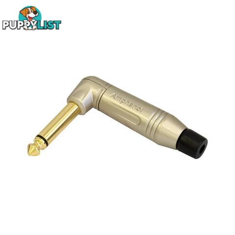 PD1420 6.3MM RIGHT ANGLE MONO PLUG GOLD PHONO AMPHENOL