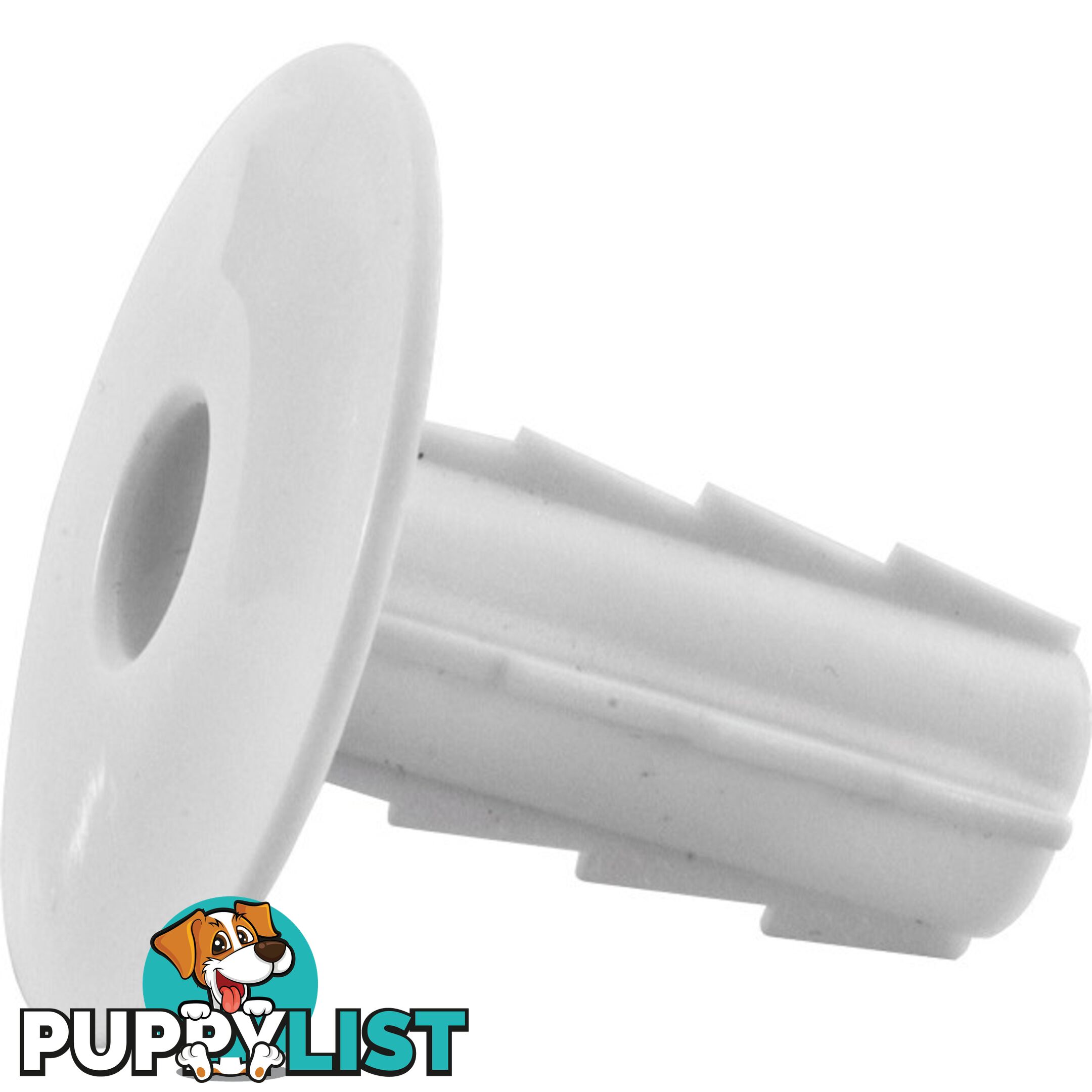 8FTBW 8MM RG6 FEED THRU BUSHING WHITE