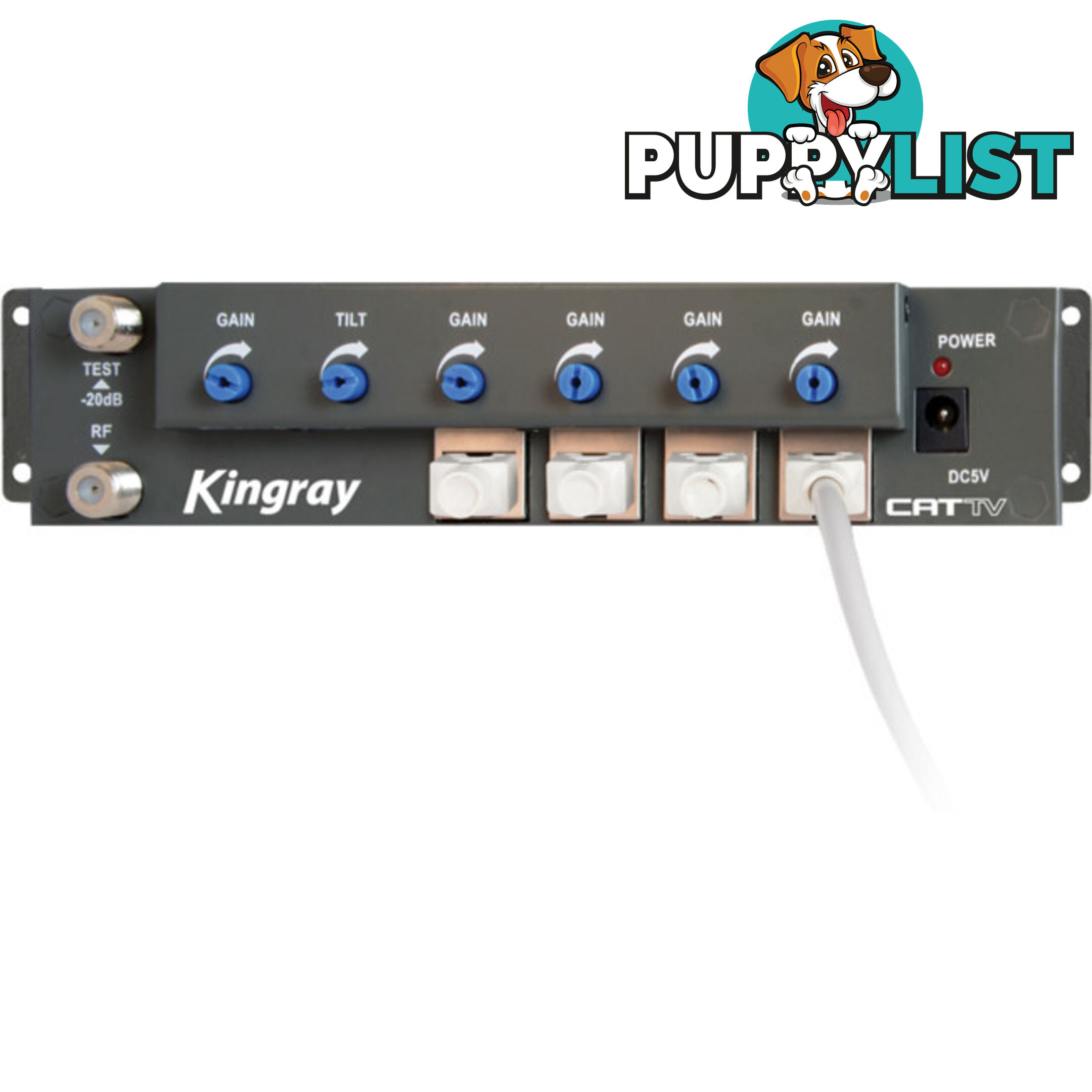 CAT01 4 WAY RF OVER CAT5 AMPLIFIER KINGRAY