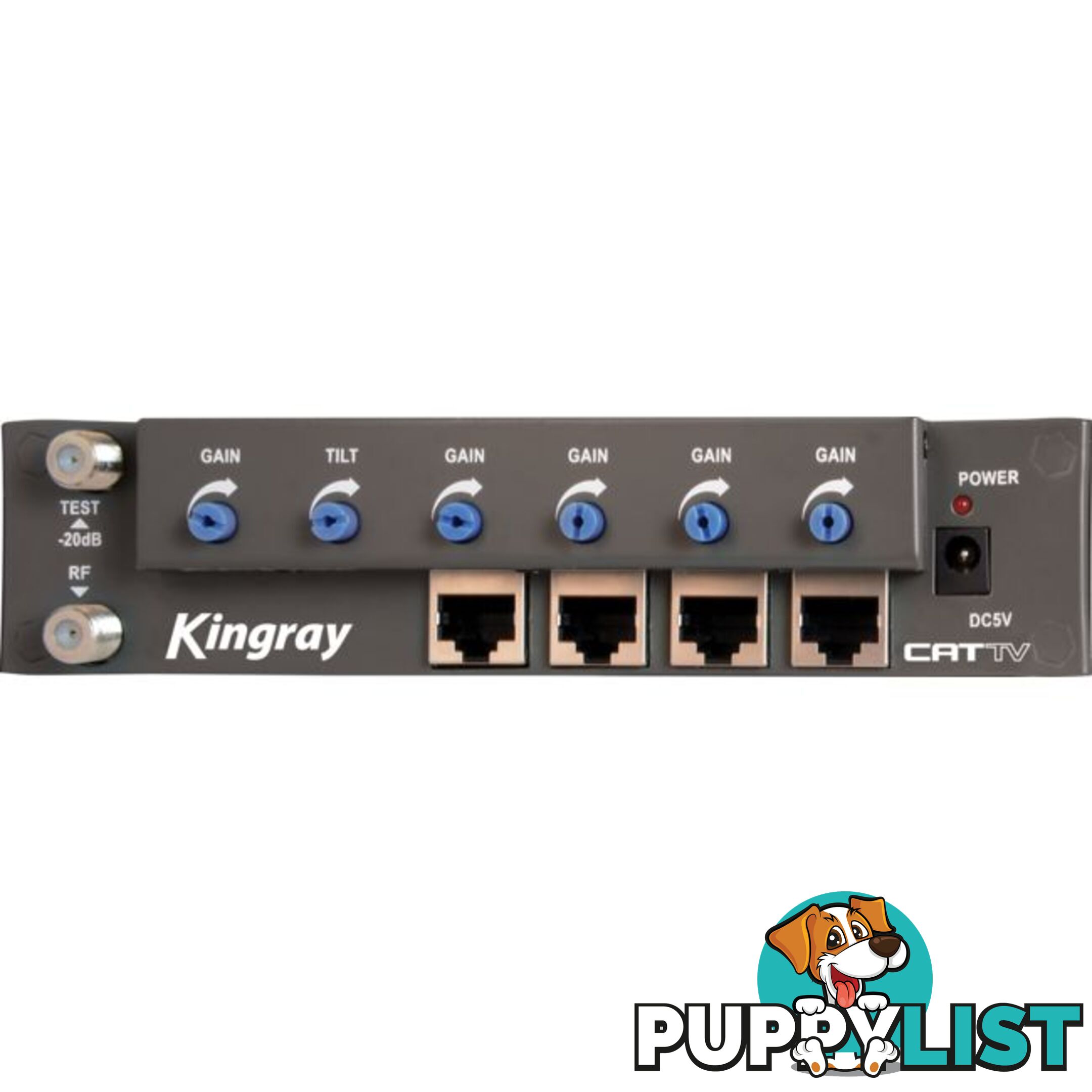 CAT01 4 WAY RF OVER CAT5 AMPLIFIER KINGRAY