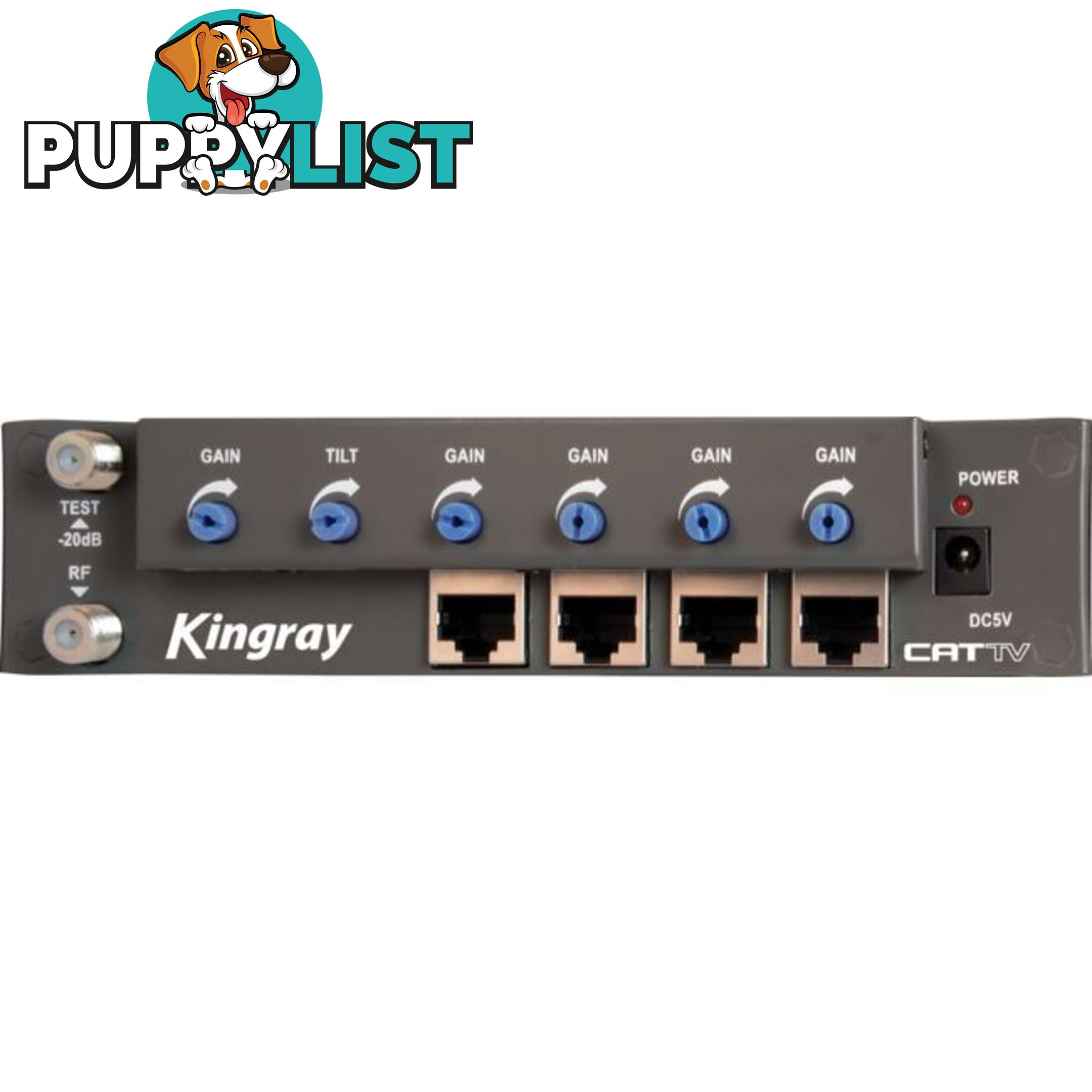 CAT01 4 WAY RF OVER CAT5 AMPLIFIER KINGRAY