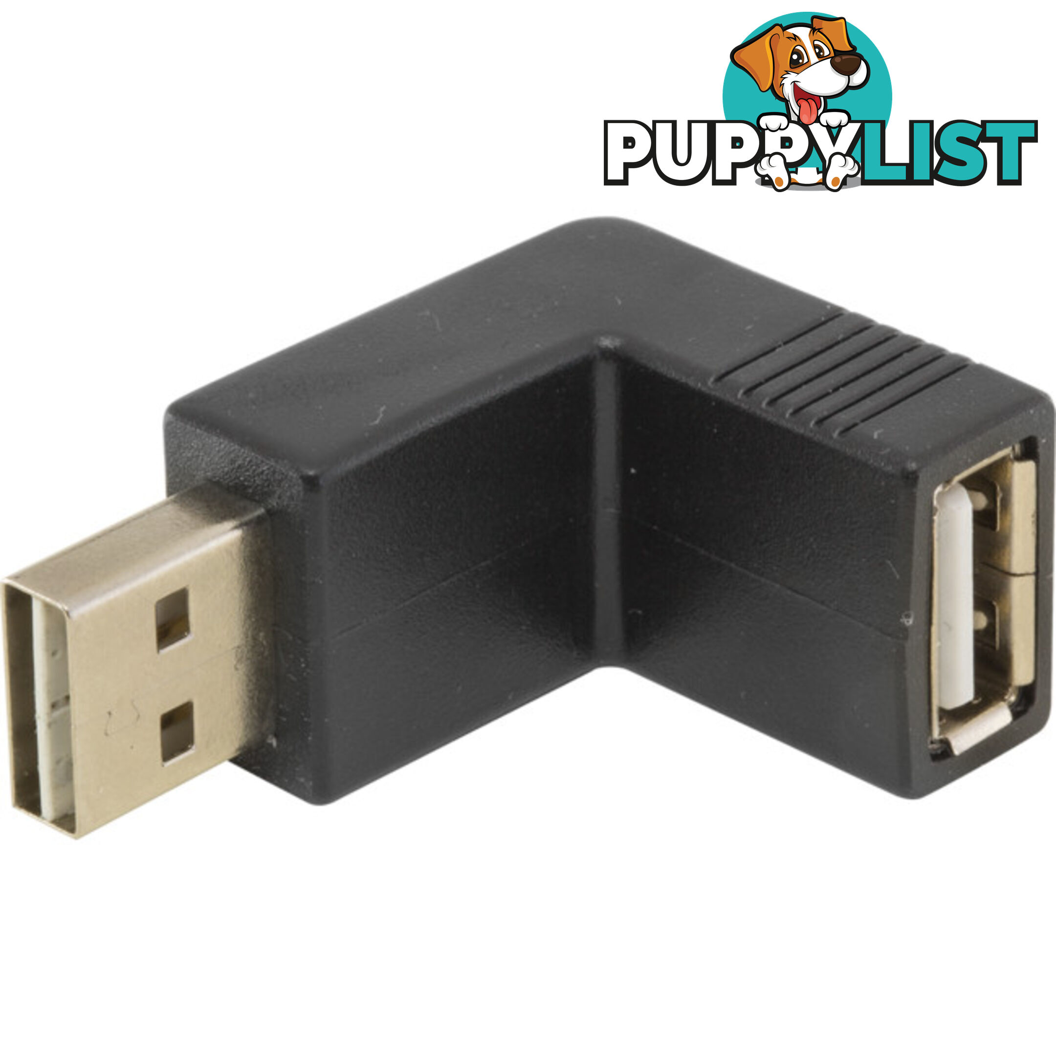 PA2311 USB 2.0 RIGHT-ANGLE ADAPTOR DOUBLE SIDED A PLUG TO SOCKET