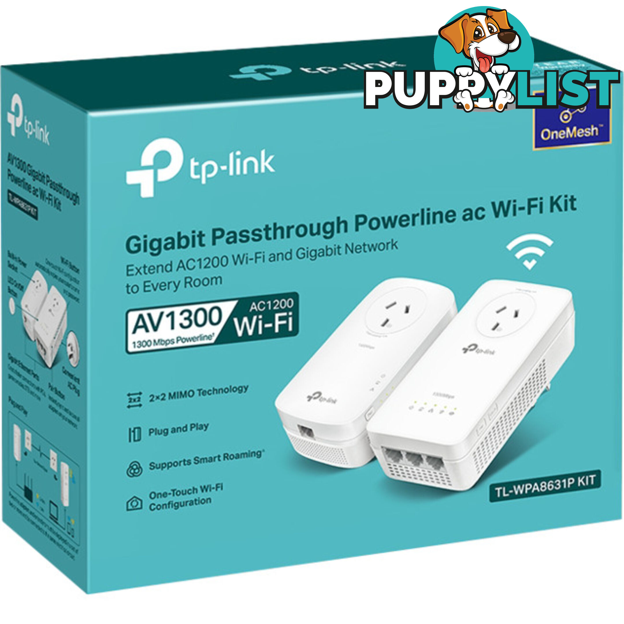 WPA8631PKIT AC1300 POWERLINE EXTENDER KIT