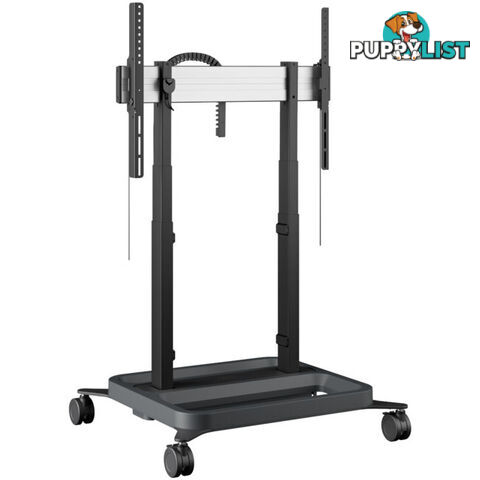 RISE5308 MOTORIZED DISPLAY LIFT TROLLEY- PREMIUM WHEELS 80MM PER SEC SPEED - UP TO 86" -120KG DISPLAY