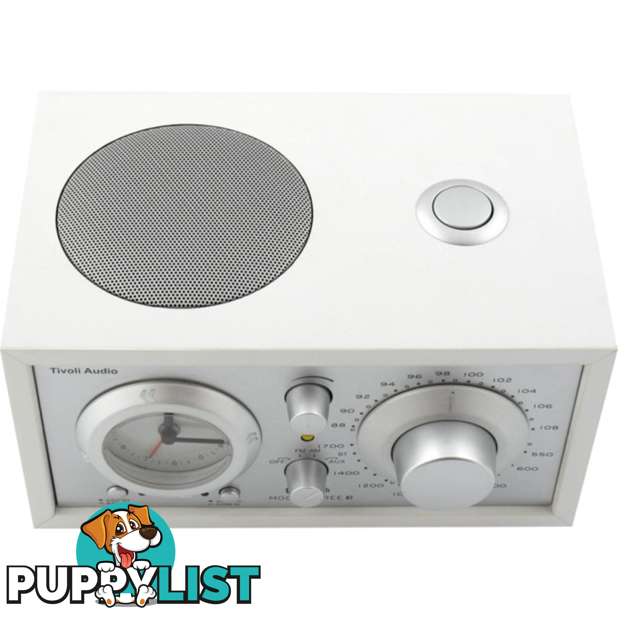 M3USBTWHT MODEL THREE BT - WHITE/ SILVER BLUETOOTH AM/FM CLOCK RADIO