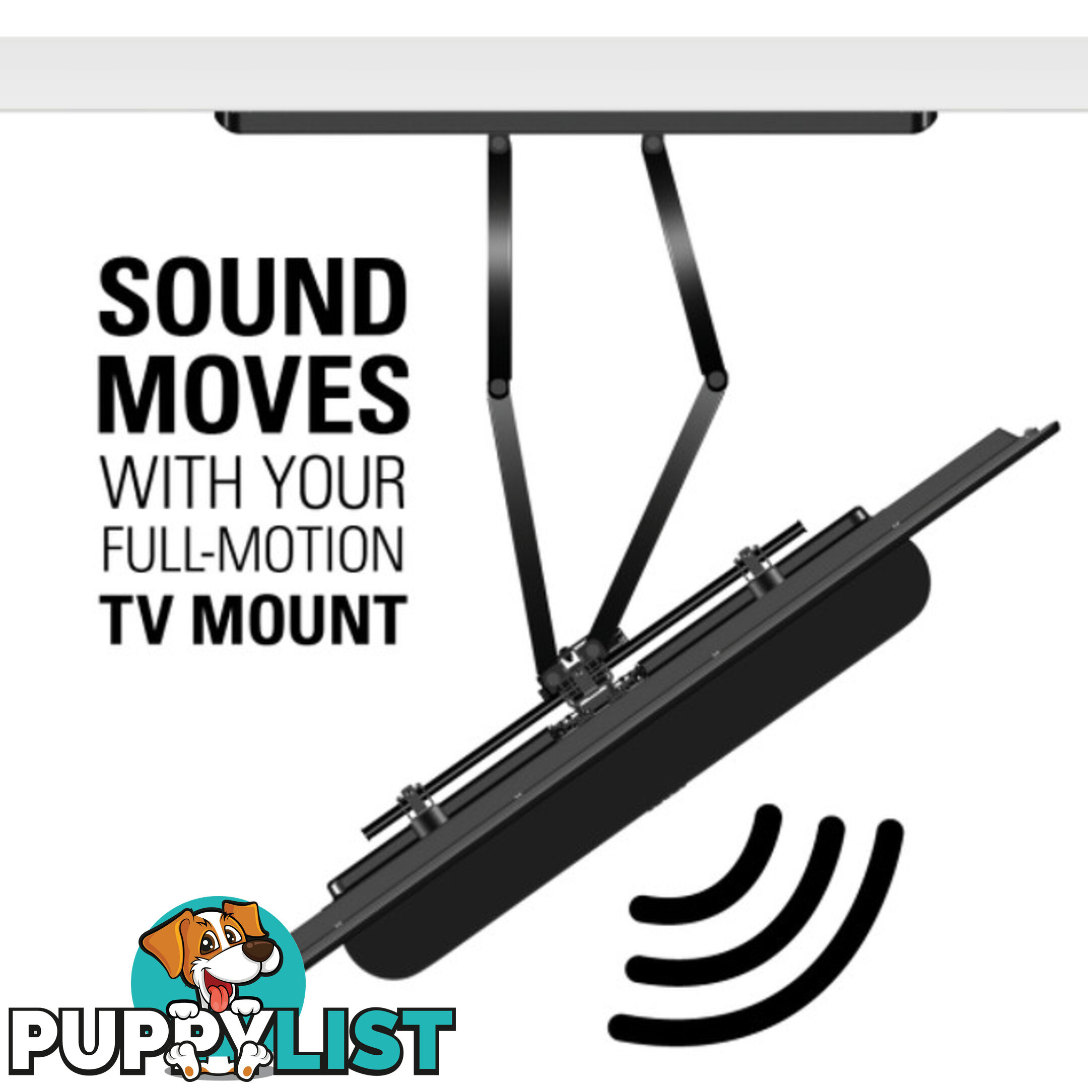 WSSBM1B2 SANUS HEIGHT ADJUSTABLE SOUNDBAR MOUNT FOR SONOS BEAM