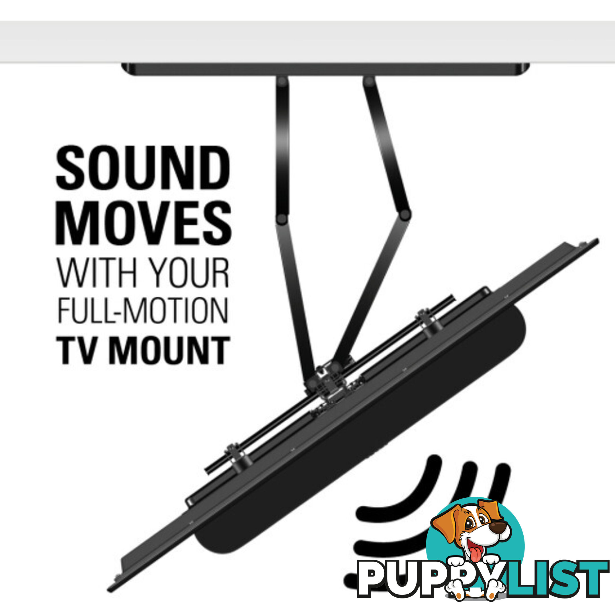 WSSBM1B2 SANUS HEIGHT ADJUSTABLE SOUNDBAR MOUNT FOR SONOS BEAM