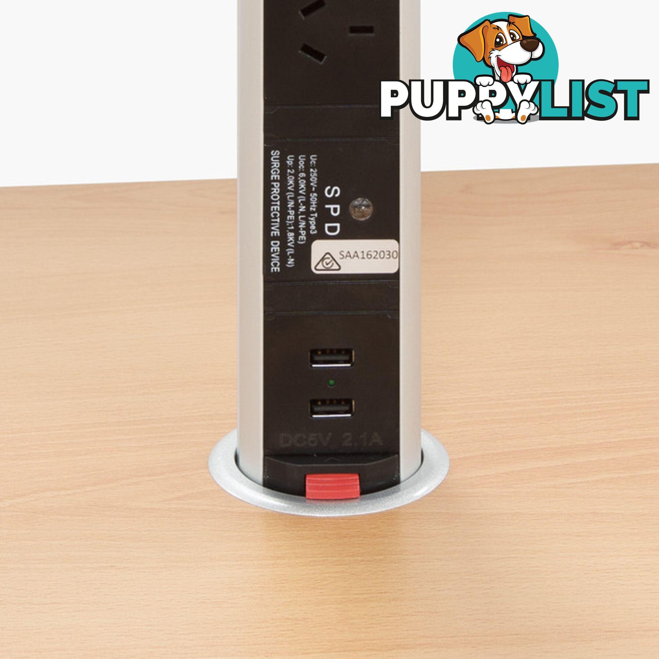 EPS012 DESK TOP POP UP POWER STRIP ERGOVIDA