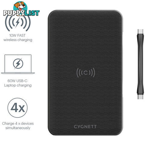 PBQI27K72W 27K MAH WIRELESS POWER BANK QI CHARGER 72W LAPTOP CHARGER