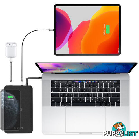 PBQI27K72W 27K MAH WIRELESS POWER BANK QI CHARGER 72W LAPTOP CHARGER