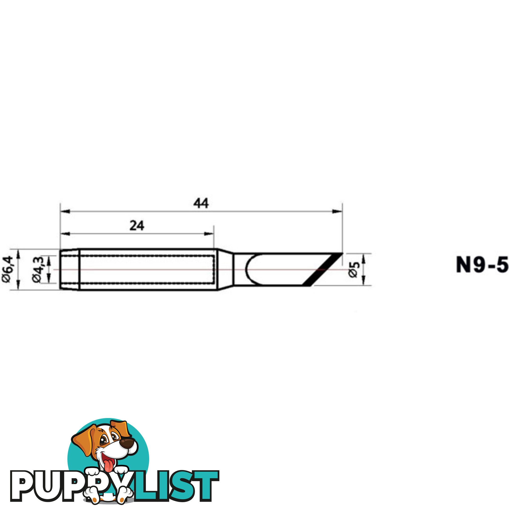 N95 5.0MM SHAPE K TIP ZD8916 ZD418 REPLACEMENT SOLDERING TIP