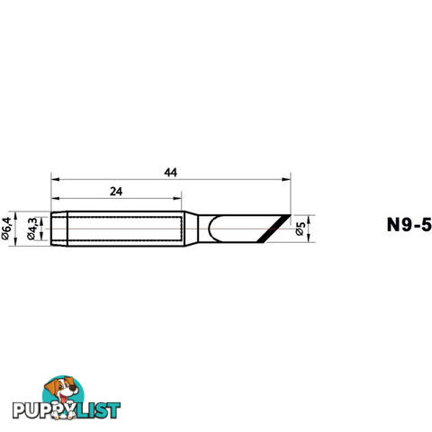 N95 5.0MM SHAPE K TIP ZD8916 ZD418 REPLACEMENT SOLDERING TIP