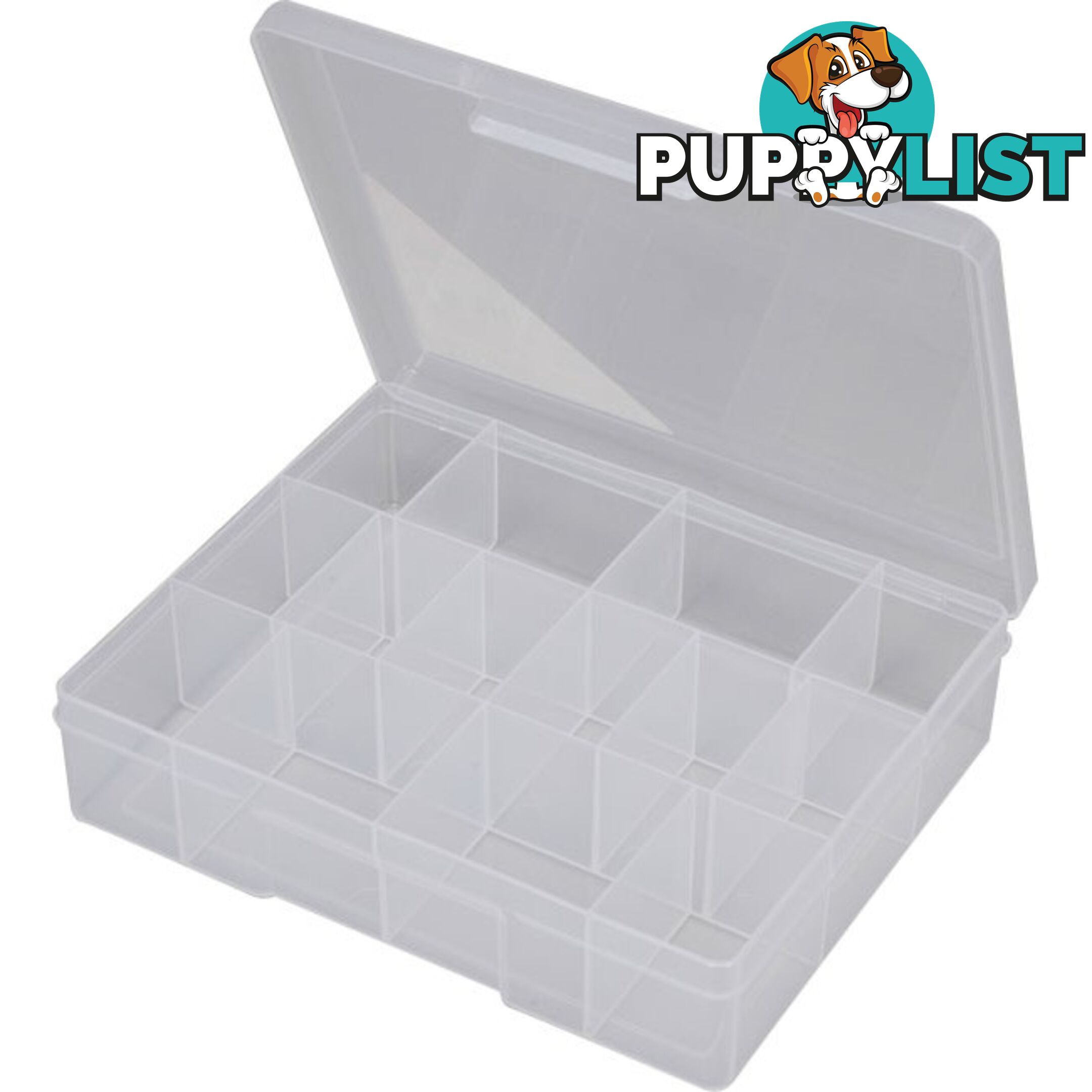 1H039 14 COMPARTMENT STORAGE BOX MEDIUM PLASTIC CASE