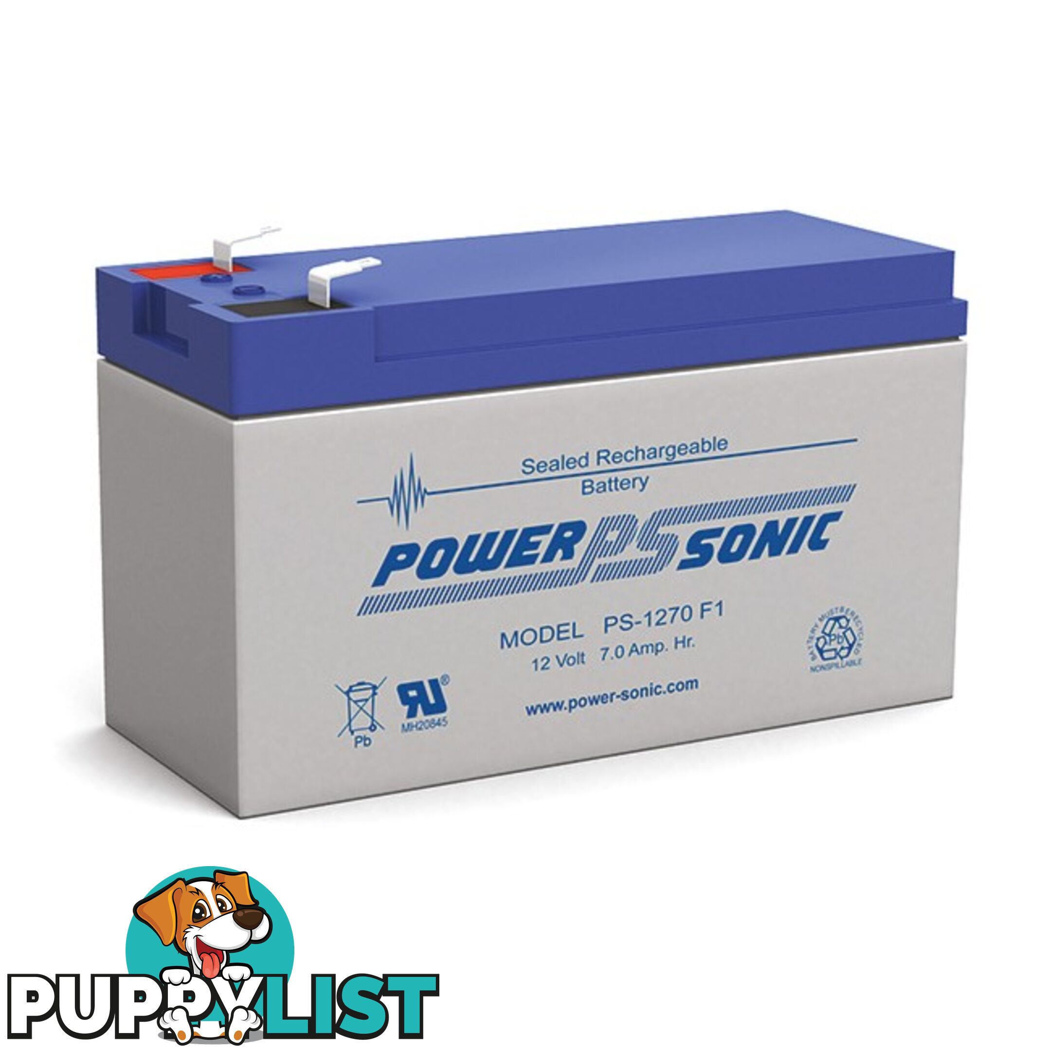 PS1270 7AH 12V SLA BATTERY F1 TERMINAL SEALED LEAD ACID