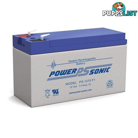 PS1270 7AH 12V SLA BATTERY F1 TERMINAL SEALED LEAD ACID