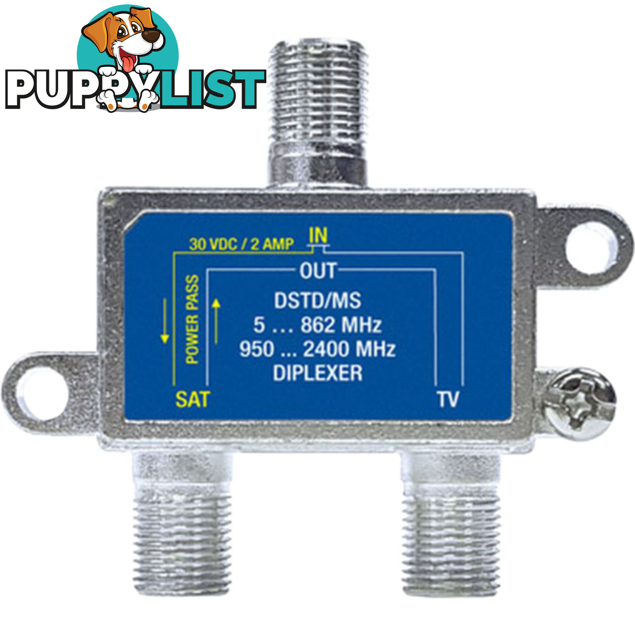 DSTD/MS SATELLITE & FTA DIPLEXER 'F' TYPE BS20 FOX APP F30979