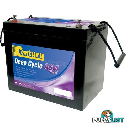 C12-75DA 12V 75AH ABSORBED GLASS MAT AGM DEEP CYCLE BATTERY CENTURY