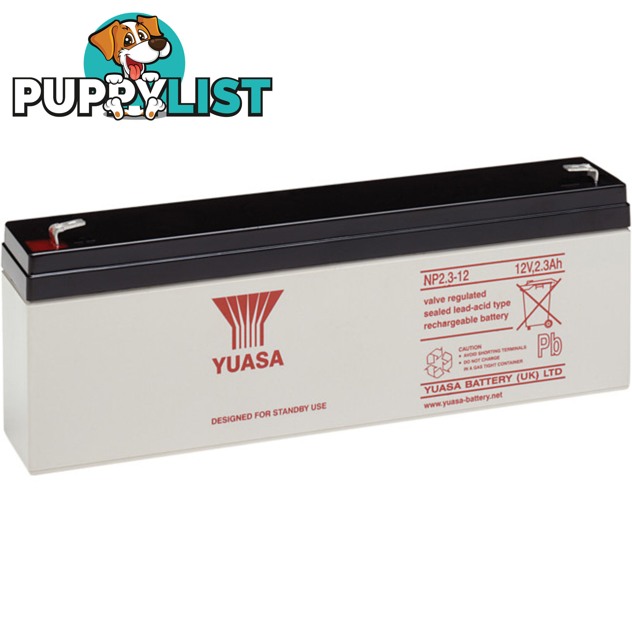 NP2.3-12 12V 2.3AMP YUASA SLA BATTERY SEALED LEAD ACID - NP SERIES