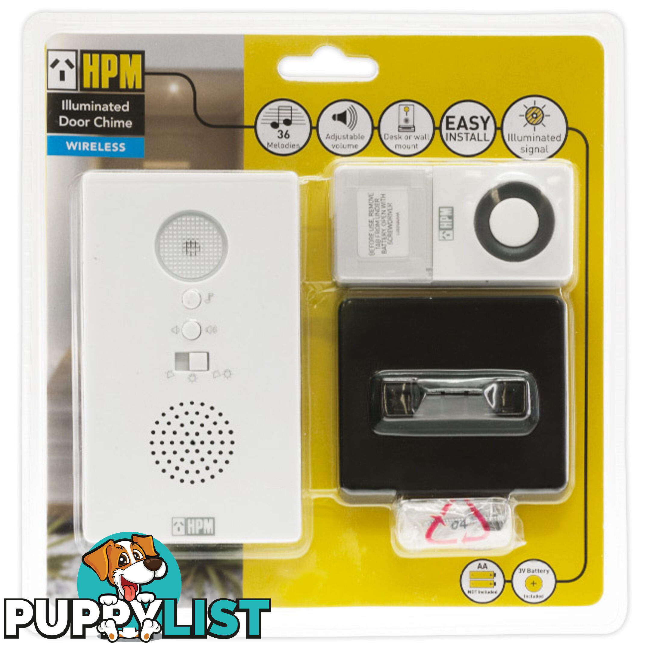 D642/L1 BATTERY WIRELESS DOOR CHIME WITH LED FLASHING INDICATOR