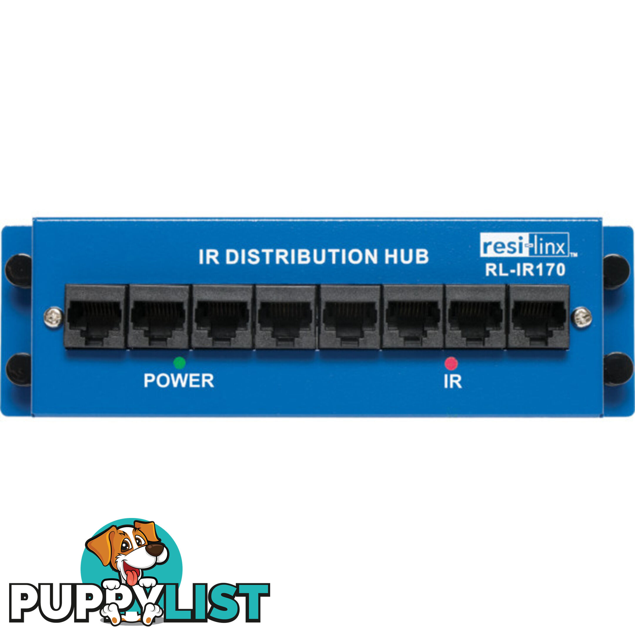 RLIR170 IR OVER CAT5 DISTRIBUTION HUB 7X RJ45 IN 1 OUT RESI-LINX