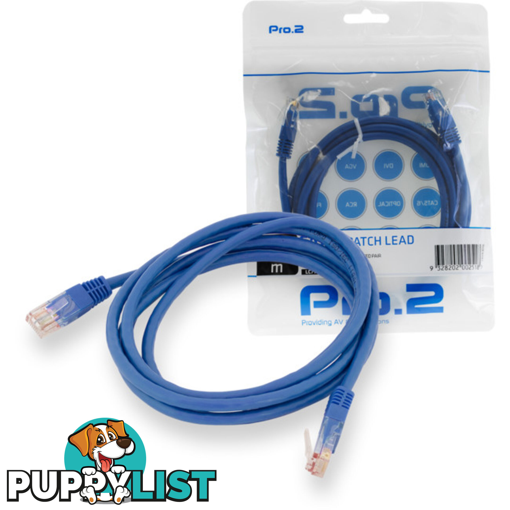 LC7112B 2M BLUE CAT5E PATCH LEAD PRO2