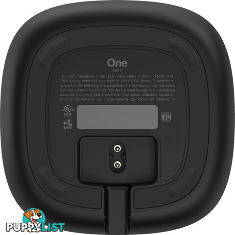 ONE-BLK BLACK SONOS SMART SPEAKER WITH VOICE CONTROL BUILT IN