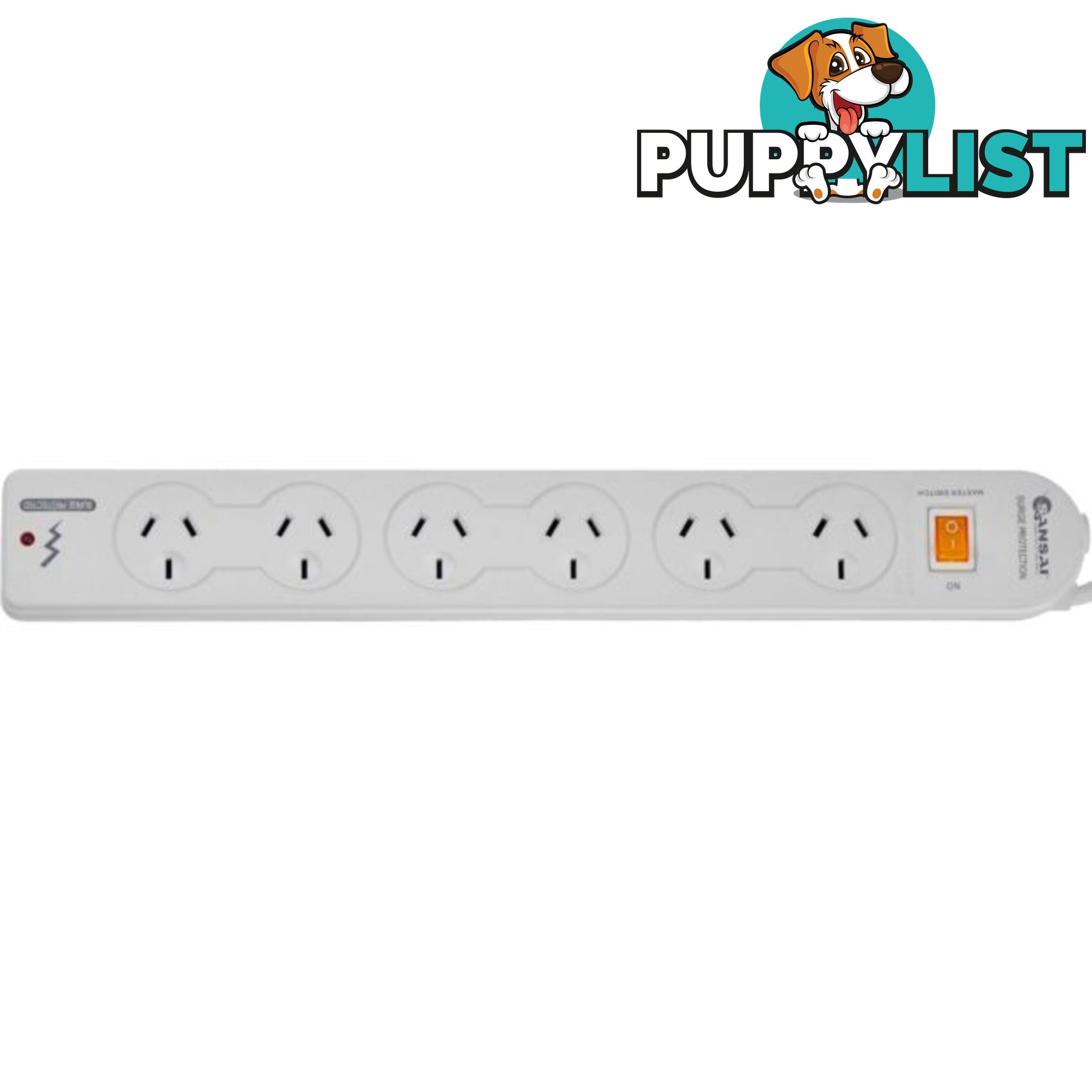 PAD016SP 6 WAY SURGE PROTECTOR MASTER SWITCH OVERLOAD