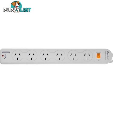 PAD016SP 6 WAY SURGE PROTECTOR MASTER SWITCH OVERLOAD