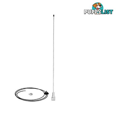 SWP VHF STAINLESS STEEL ANTENNA 630MM 108-185MHZ