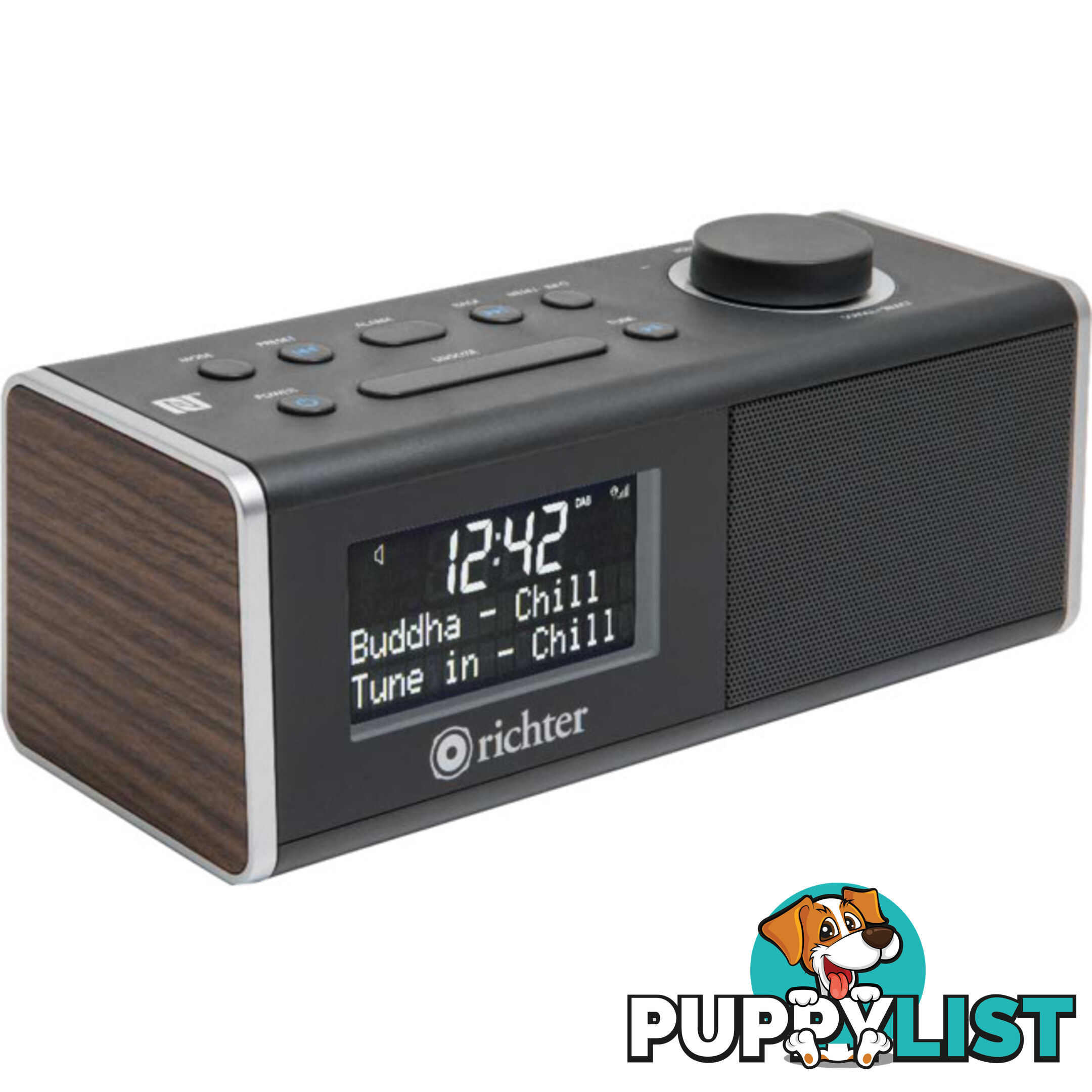 RR40WAL DIGITAL DAB+ ALARM CLOCK RADIO WALNUT BLUETOOTH/ NFC RICHTER