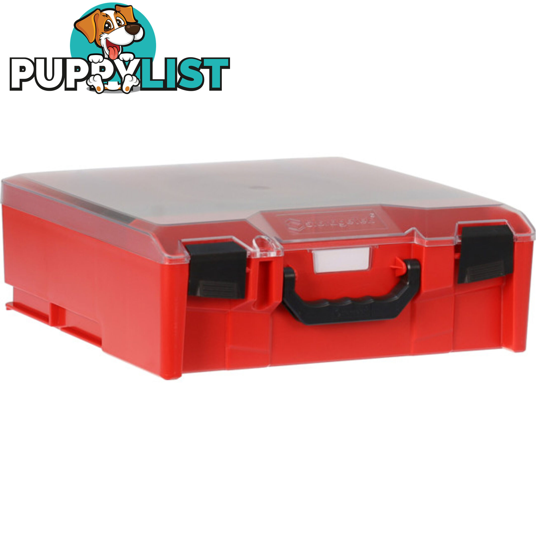 STLC-RD ABS LARGE CASE WITH CLEAR LID RED