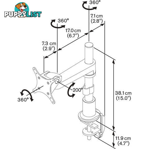 PFD8522 STATIC DESK MONITER MOUNT VOGEL'S