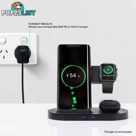 WCS03 3 IN 1 QI CHARGING STAND